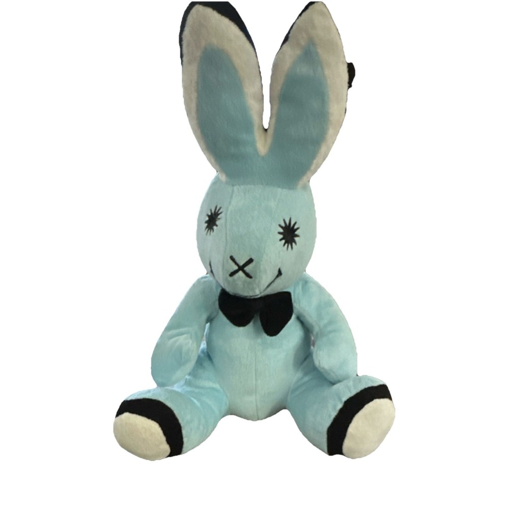 Blue Plush Bad Bunny w/ Black Bow Tie, VOODOO GOTH Medium 14-24 Biermann BV